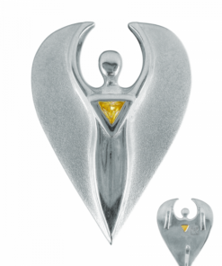 Alternative view of Anděl Světla, přívěšek stříbrný 925, se zirkonem, 29mm